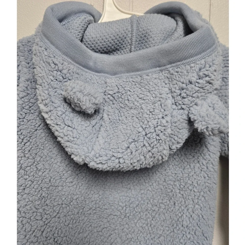 Carters Just One You Baby Boy 3pc Sherpa Hoodie Bodysuit Pants Set Blue 9M NEW